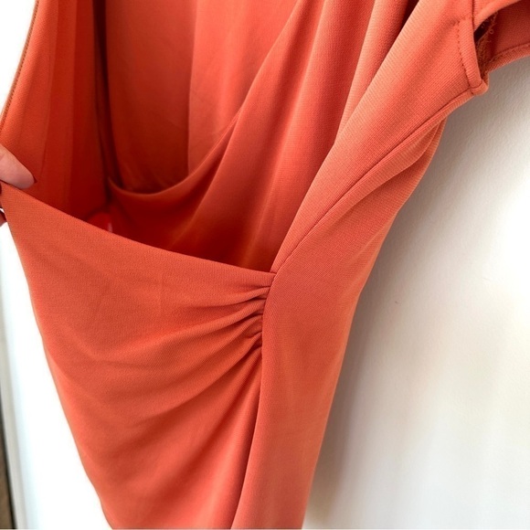 Jones New York stretch surplice  top with cap sleeves and ruching at the waist - Picture 5 of 8